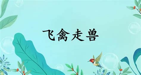 飛禽走獸意思|飞禽走兽（汉语成语）